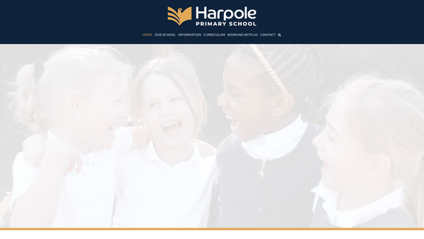Screenshot of the Harpole Primary School Fund website