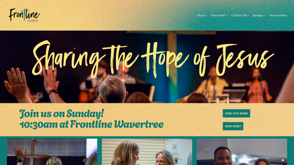Screenshot of the Frontline Trust website