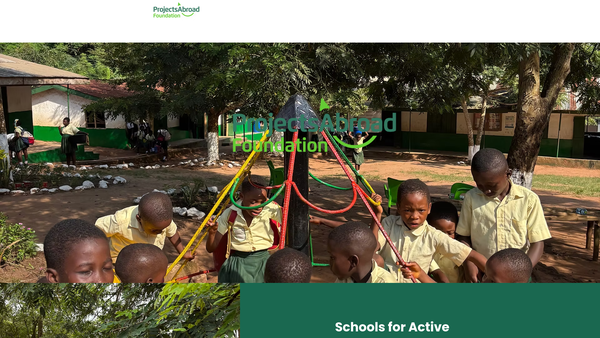 Screenshot of the Projects Abroad Foundation Limited website