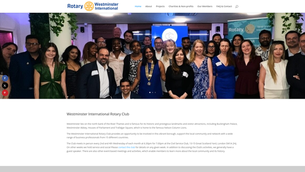 Screenshot of the The Rotary Club Of Westminster International Trust Fund website