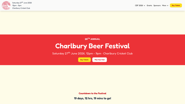 Screenshot of the Charlbury And Overseas Community Projects Ltd website