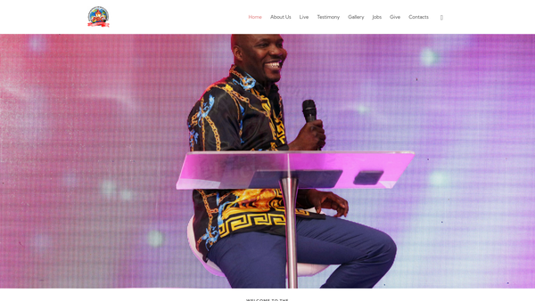 Screenshot of the Pentecost Baptist Church website