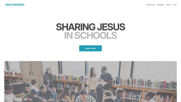 Screenshot of the Graceworks website