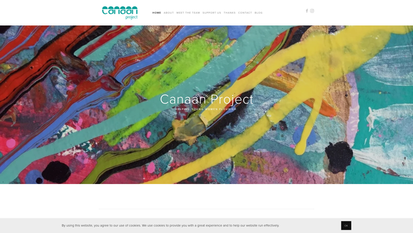 Screenshot of the Canaan Project website