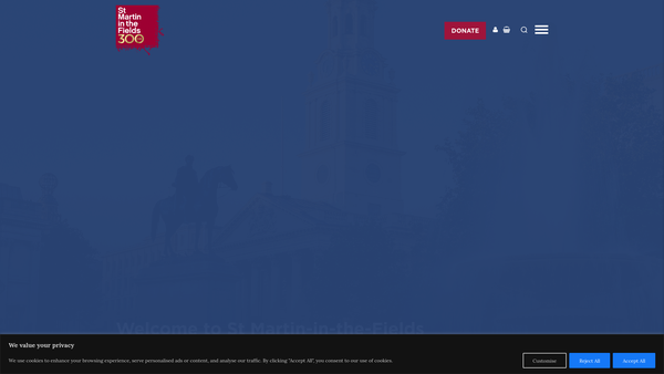 Screenshot of the St Martin-In-The-Fields Trust website