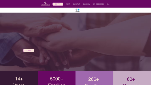 Screenshot of the Genesis Impact website