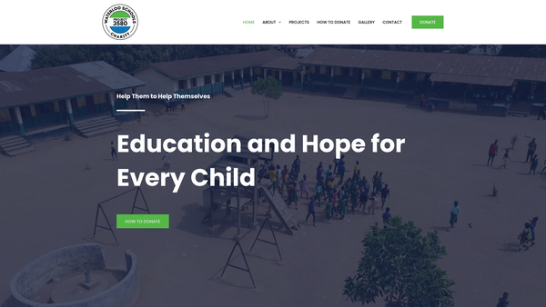 Screenshot of the Project3580: The Waterloo Schools Charity website