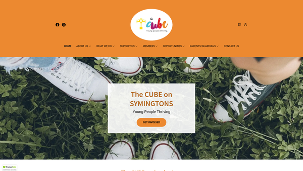 Screenshot of the Harborough Youth And Community Trust website