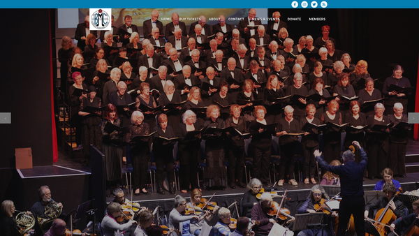 Screenshot of the Burnley Municipal Choir website