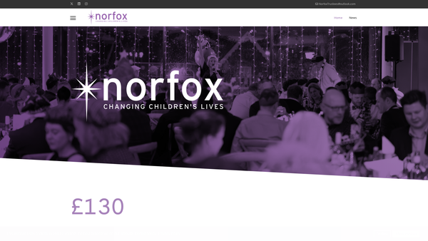 Screenshot of the Norfox website