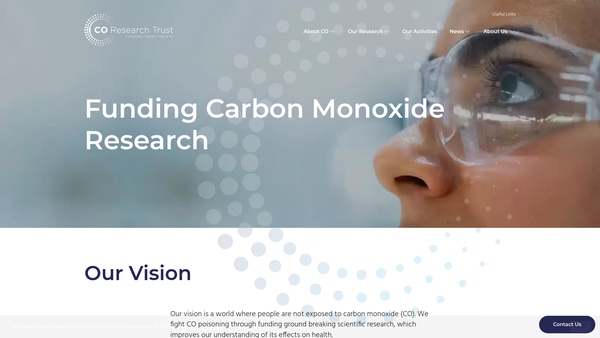 Screenshot of the The CO Research Trust website