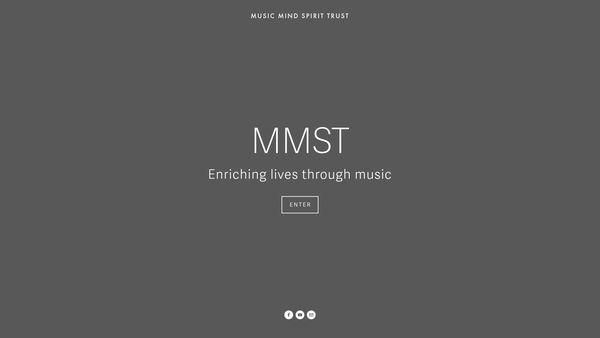 Screenshot of the The Music Mind Spirit Trust website