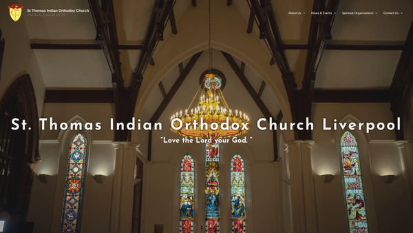 Screenshot of the St. Thomas Indian (Malankara) Orthodox Church website