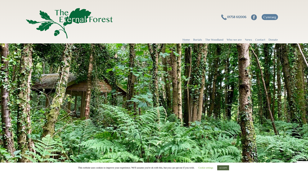 Screenshot of the The Eternal Forest Trust Limited website