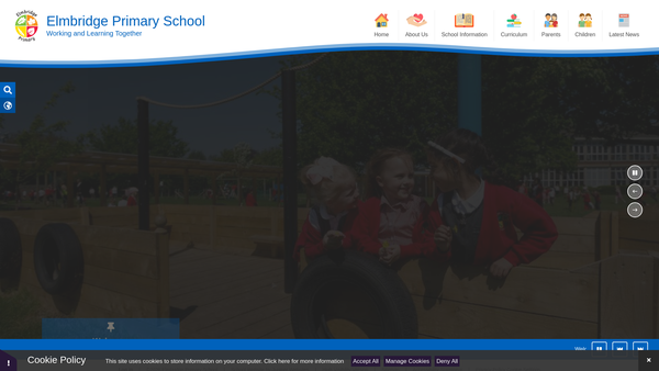 Screenshot of the Elmbridge Primary School PTFA website