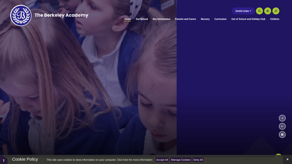 Screenshot of the The Friends Of Berkeley School website