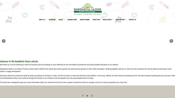 Screenshot of the Siddiqiyya Educational Trust website