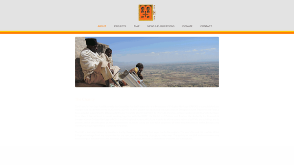 Screenshot of the Ethiopian Heritage Fund website