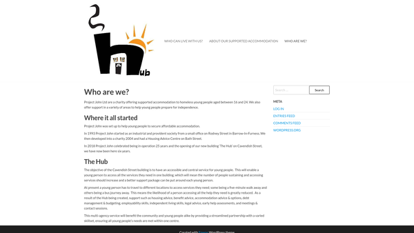 Screenshot of the Project John Limited website