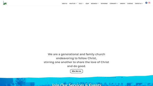 Screenshot of the Full Gospel Tabernacle Trust website