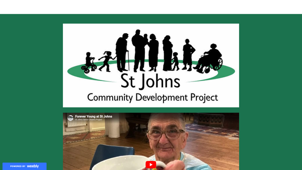 Screenshot of the St Johns Community Development Project website