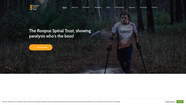 Screenshot of the The Rooprai Spinal Trust website