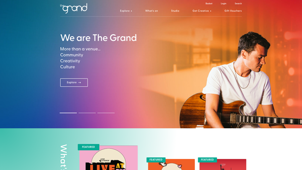Screenshot of the The Grand At Clitheroe Ltd website