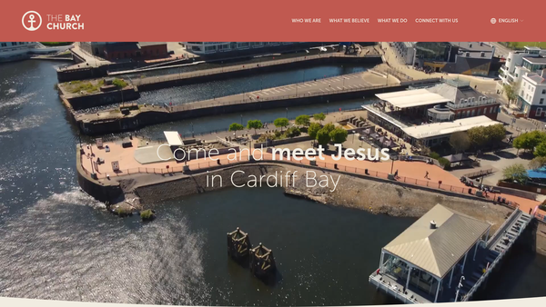 Screenshot of the The Bay Church website