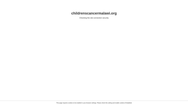 Screenshot of the Children With Cancer In Malawi website