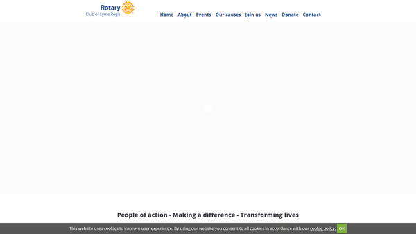 Screenshot of the Rotary Club Of Lyme Regis Trust Fund website