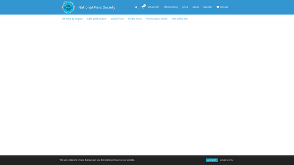Screenshot of the National Piers Society Ltd website