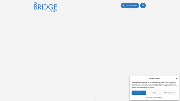 Screenshot of the Bridge Centre Trust website