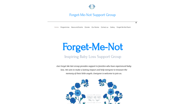 Screenshot of the Forget ME Not Support Group website