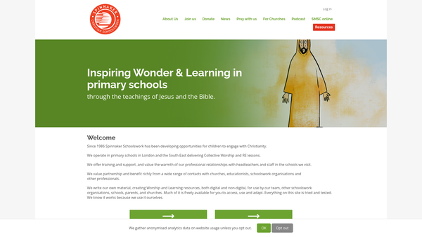 Screenshot of the Spinnaker Trust Limited website