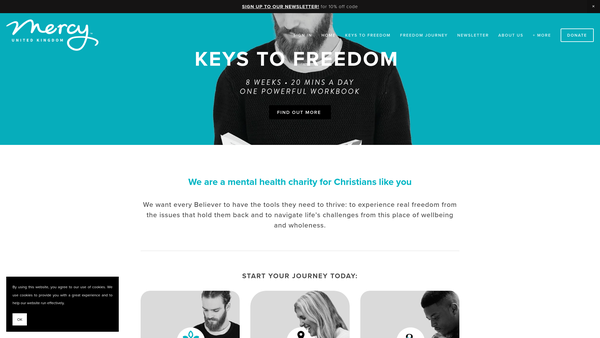 Screenshot of the Mercy Beyond Limited website