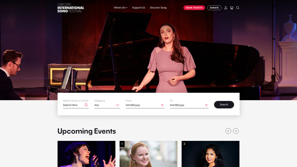 Screenshot of the Oxford Lieder website