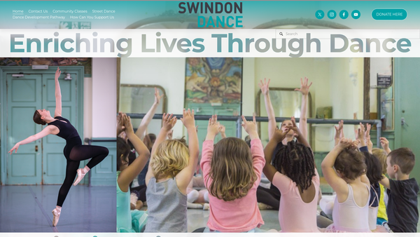 Screenshot of the Swindon Dance website