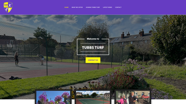 Screenshot of the Tubbs Turf Management Committee website