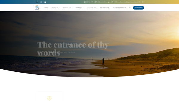 Screenshot of the The Oases Foundation International website