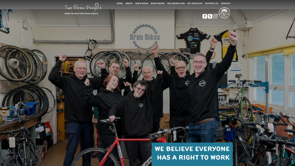 Screenshot of the The Bren Project website