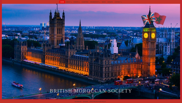 Screenshot of the The British Moroccan Society website