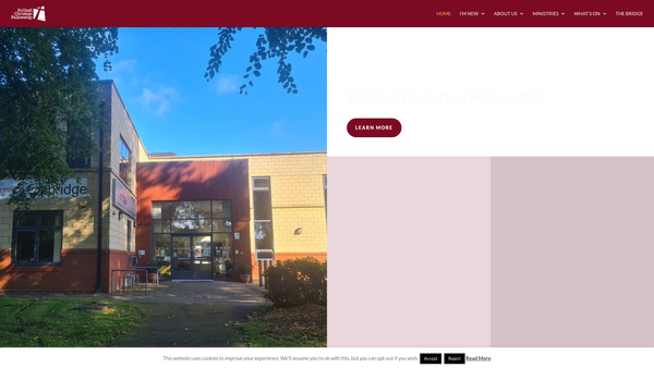 Screenshot of the Solihull Christian Fellowship website