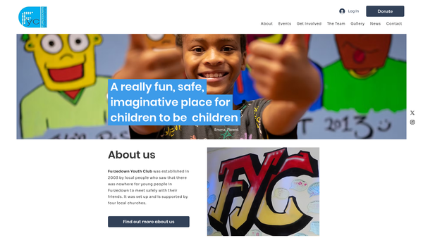 Screenshot of the The Furzedown Youth Centre Ltd website