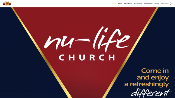 Screenshot of the Nu-Life Christian Trust website
