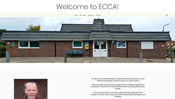 Screenshot of the Eastwood Community Centre Association website