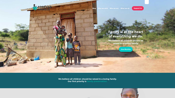 Screenshot of the Forever Angels UK Ltd website