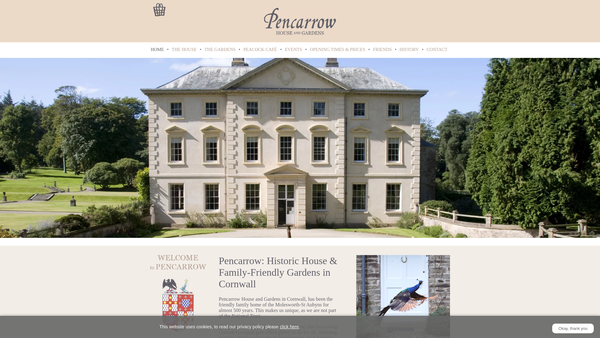 Screenshot of the The Friends Of Pencarrow website