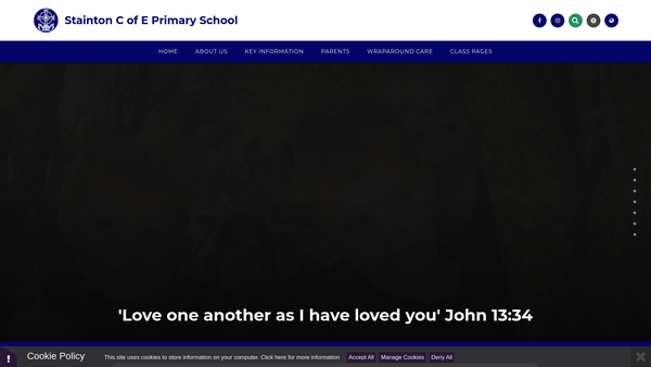 Screenshot of the Stainton School PTA website