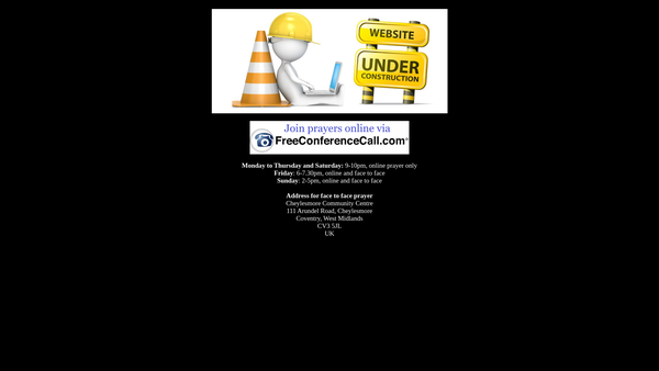 Screenshot of the International Faith Assembly website