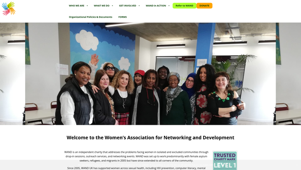 Screenshot of the Women's Association For Networking and Development website